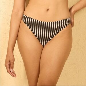 Shade & Shore Small Low Rise Ribbed Cheeky Bikini Bottom- NWT